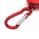 Metal Retractable Keychain Anti-Lost Anti-Theft EDC Keyring Buckle (Red) Newly