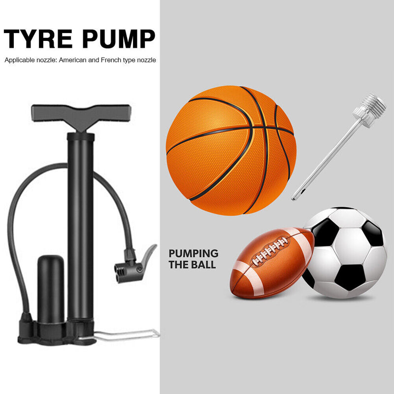 Hand Floor Pump Manual Bicycle Tire Air Pump for Schrader Presta Dunlop Valve