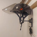 Safety Helmet Wall Mounted Holder Motorcycle Hat Jacket Bags Stand Bracket Racks