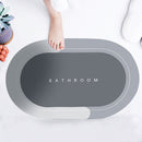 Water Absorption Non-slip Foam Washable Floor Mat (Light Grey 40x60cm)