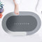 Water Absorption Non-slip Foam Washable Floor Mat (Light Grey 40x60cm)