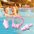 #A Silicone Swimming Earplugs + Nose Clip Waterproof Swimming Supplies Unisex