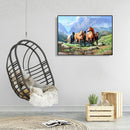 5D DIY Full Drill Diamond Painting Hiking Horses Embroidery Craft Needlework Set