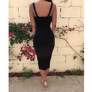 Sexy Women Bodycon Sleeveless Summer Evening Party Pencil Dress Black XL