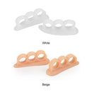 2pcs Elastic Hammer Toe Separator Pads Hallux Valgus Straightener (White)