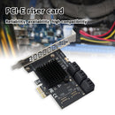 PCI Express 1X to SATA3.0 6 Port Riser PCI-E X1/X4/X8/X16 PCI-E Extenders