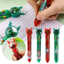 Merry Christmas Ten Color Pen Santa Claus Stationery Christmas Ballpoint Pen