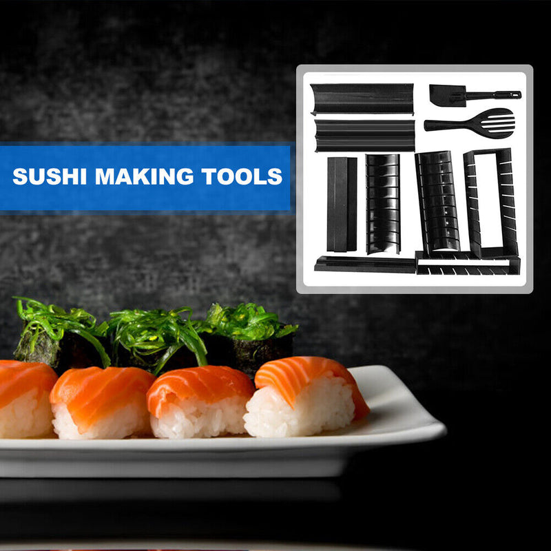 10pcs/set DIY Sushi Roller Bazooka Rice Meat Vegetables Roll Mold Kitchen Gadget