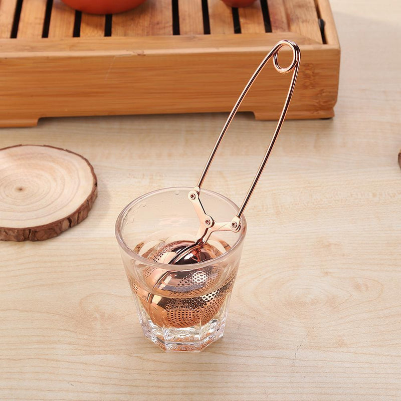 Reusable Stainless Steel Tea Strainer Infuser Tea Ball Filter with Handle Newly