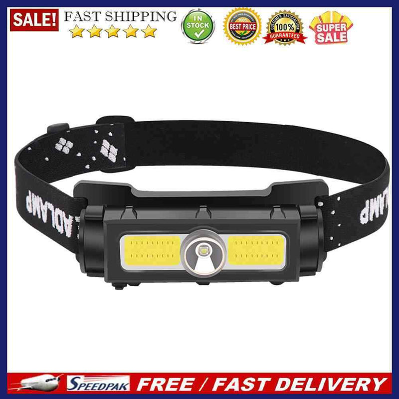 Waterproof XPG COB LED Headlamp MTB Road Cycling Front Headlight Battery Powe