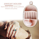 Simple Jewelry Box Portable Women Outdoor Travel Earring Ring Case (Pink)