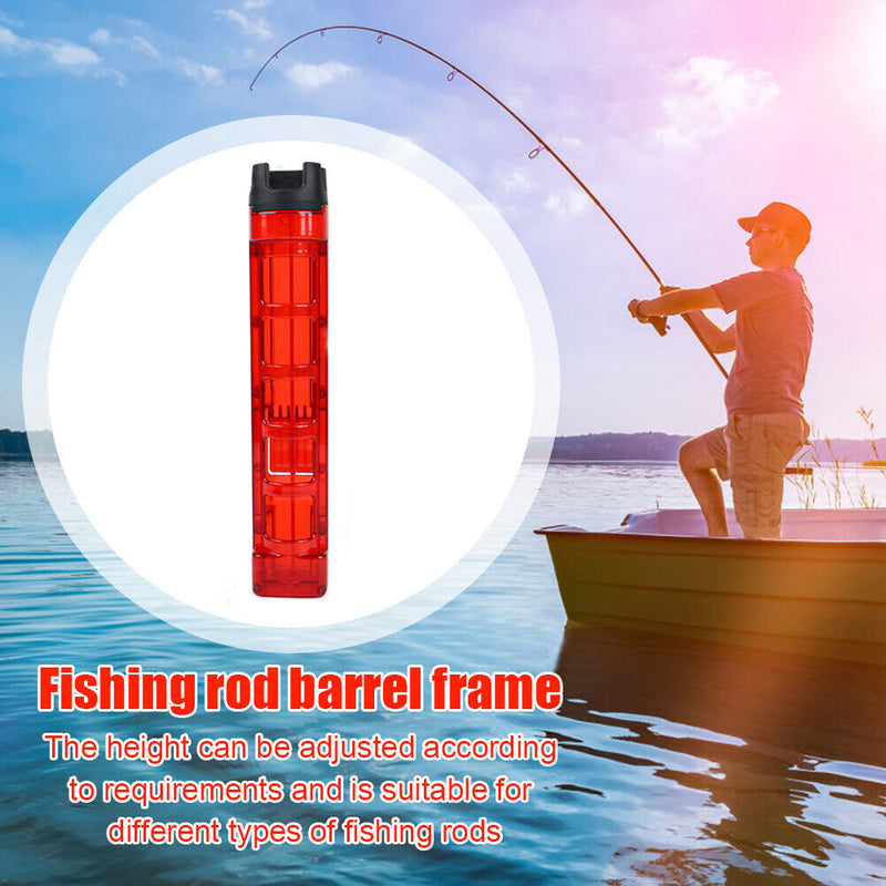 Fishing Box Rod Barrel Holder Pole Tube Stand Bracket for MEIHO Box (Red) Newly