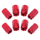 8pcs Aluminum Alloy Car Motorcycle Tire Valve Stem Caps Dust Covers (Red) Newly