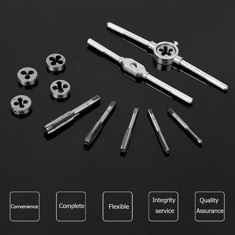 40pcs Tap Die Set Hand Tapping Kit Screw Circular Dies Thread Wrench Set