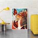 Oil Paint By Numbers cat Coloring Picture Digital Drawing