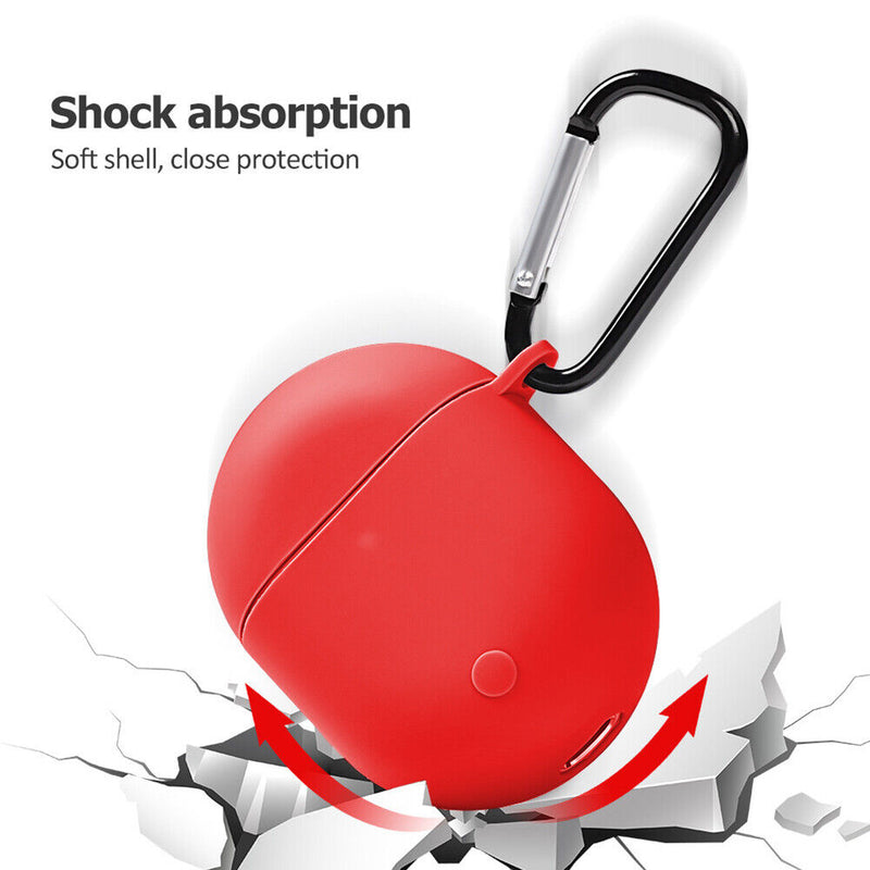 For Redmi AirDots 3 Pro Silicone Protective Case Cover with Keychain (Red) Newly