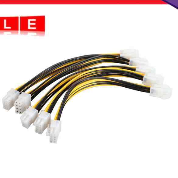 5pcs Universal ATX 4Pin Male to 8Pin Female EPS Power Cable Adapter Converter