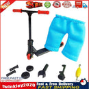 Kids Mini Alloy Finger Scooter Set w/ Pants Wheel Interactive Toys (Black) Newly