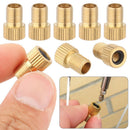 Brass 5PCS Pump Connector Bike Valve Converter Presta to Schrader Adapter