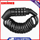 MTB Road Bike Anti Theft Helmet Lock 4 Digit Password Safety Cable Locks
