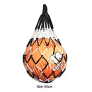 Football Net Bag Nylon Soccer Basketball Volleyball Carry Bag (Black White)