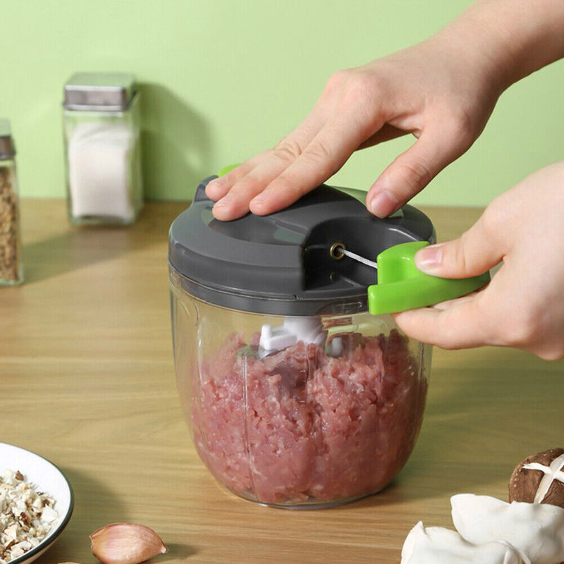 Kitchen Pulling Manual Food Rope Processor Shredder Meat Chopper (L)