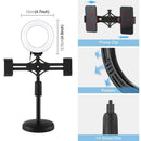 Phone Brackets Video Light Kit 3 Color Temperature 4.7 inch Selfie Ring Light