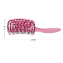 Massager Comb Wide Teeth Anti-static Salon Styling Smooth Hair Combs(Pink)