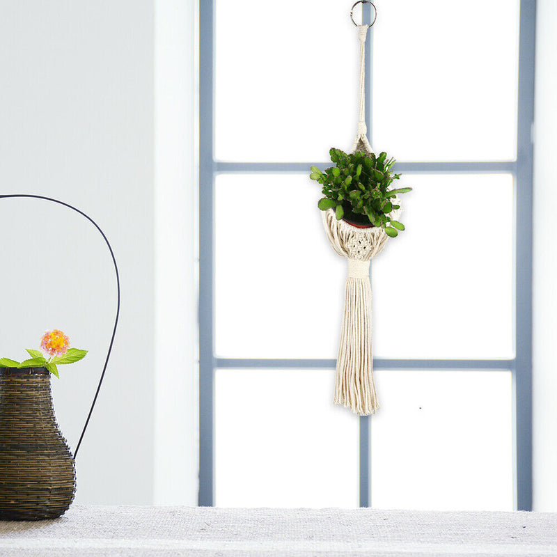 Macrame Plant Hanger Baskets Flower Pots Holder Balcony Home Decor (002) Newly