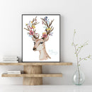11CT Partial Cross Stitch Lucky Deer Stamped DIY Kits Handmade Cotton Embroidery