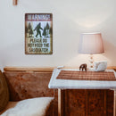 Sasquatch Warning Metal Plate Tin Sign for Bar Pub Club Cafe Wall Art Decor