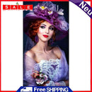 11CT 3 Beach Printed Full Embroidery Lady Needlework DIY Cross Stitch Kits