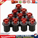 10pcs 5mm/0.20in Motorcycle Windscreen Windshield Bolt Screw Kit (Red) Newly