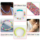 Polymer Clay Beads-Handmade Flat Round Spacer Beads DIY Jewelry Marking Kit