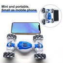 4WD RC Stunt Car 2.4GHz Music Light Watch Gesture Sensor Vehicle (Blue) Newly