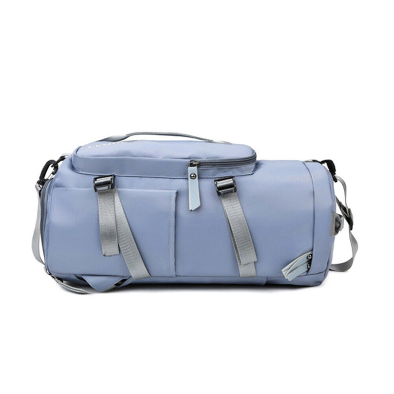 Unisex Backpack Travel Sports Compartment Gym Fitness Camping Bag (Blue) Newly