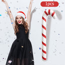 Lightweight Portable Santa Claus Walking Stick Prop Party Supplies Xmas Dec