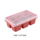Soft Bottom Square Shape Ice Maker Silicone Ice Cube Mold with Lid DIY Desert