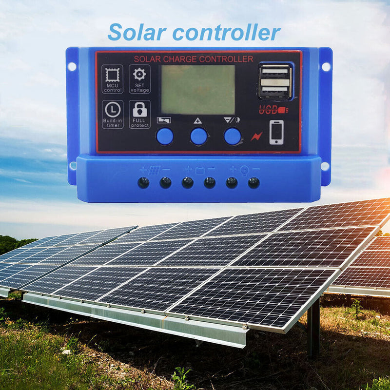 PWM Dual USB Charger Controller 12V 11.1V Solar Battery Regulator (30A) Newly
