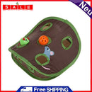 Cat Mice Bell Tent with 9 Holes Hide Tunnel Foldable Interactive Play Pet Toys