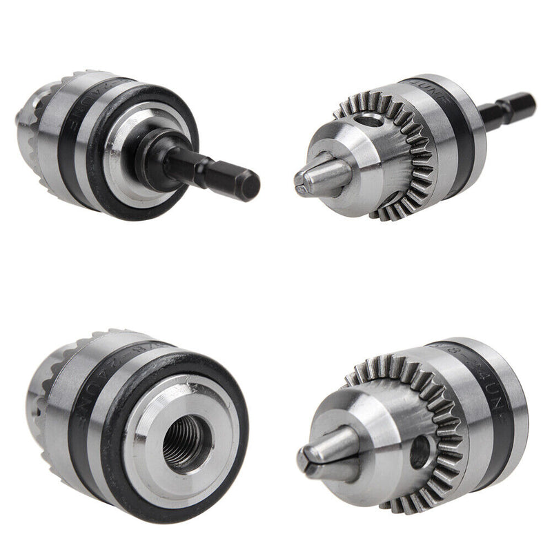 Electric Drill Chuck 0.6-6mm Thread 3/8-24UNF 1/4"Hex Shank Power Tools