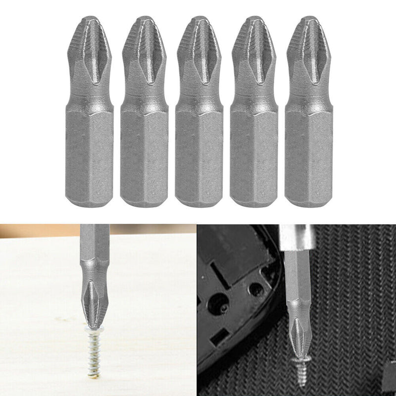 25mm Magnetic Anti Slip Long Reach Electric Screwdriver PH2 S2 Bits (5pcs) Newly