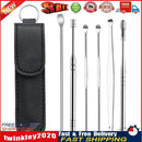6pcs Ear Wax Picker Kit Health Care Curette Earpick Household Tool (Black) Newly