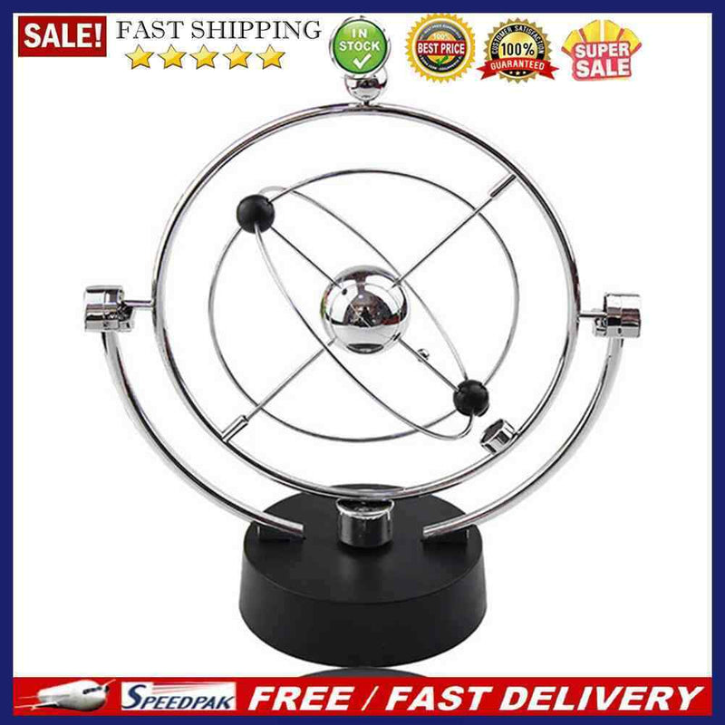 Electric Newton Cradle Steel Balance Ball Physics Science Pendulum Ornament