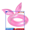 Kids Swimming Ring Cute Rabbit Ears Modeling Reusable Thickening Ring (A)