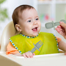 2pcs Baby Silicone Fork Spoon Set Toddler Learn To Eat Children Soft Utensi