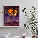 Mosaic 5D Diamond Full Painting DIY Drill Moonlight Sand Beach Round Kit