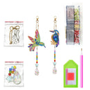 2pcs 5D Diamond Painting Kit Double-sided Drill Pendant Mosaic Art Bags Cra