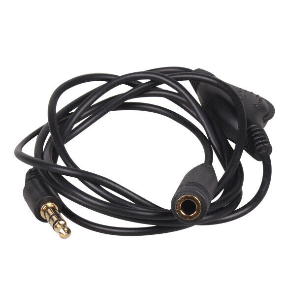 3.5mm M/F Stereo Earphone Audio Extension Cable 1M with Volume Control