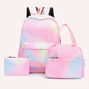 #A Tie Dye Ink Backpack Student Schoolbag Laptop Bookbag Three Piece Insulated